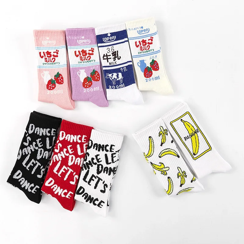 

New Fashion Harajuku Men Women Socks Crew Cotton hip hop Cool Funny Happy Skate Socks personality Casual sox