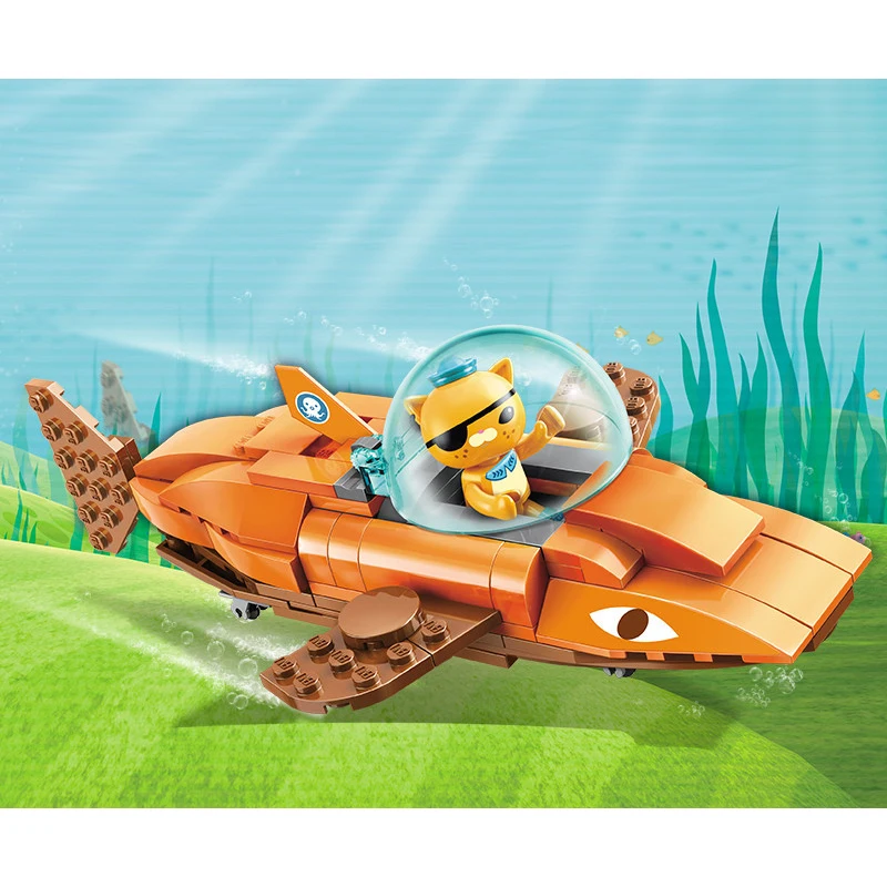 Octonauts собрать игрушка Развивающие игрушки для детей Кирпич замок осьминога Акула