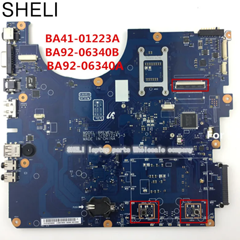 

BA92-06340A BA92-06340B for samsung 7530 laptop motherboard BA41-01223A ,for intel HD Graphics GL40 DDR3. SHELI store