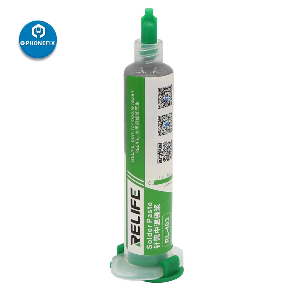 RELIFE RL-403 BGA Solder Paste Flux Syringe 10CC 183 degrees Sn63 20-38um no-clean Soldering Paste stainless steel mig wire