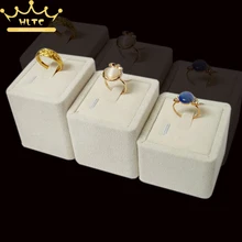 3 шт./компл. шкатулка для ювелирных изделий и упаковки Модные украшения Дисплей подставки для колец, сувенир, брелок держатель бархат Дисплей стеллаж для выставки товаров для обручальных колец башня