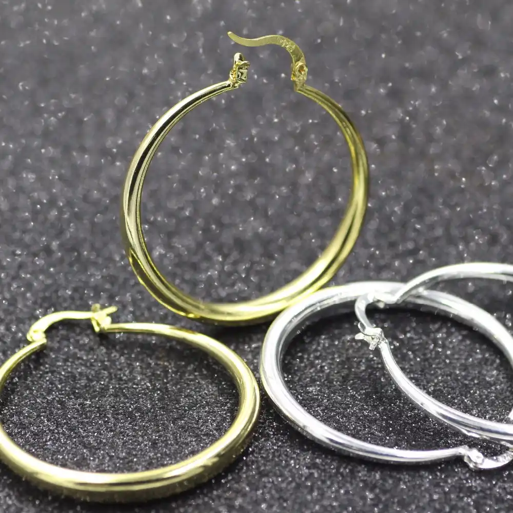 Ювелирные изделия розовое золото 18 карат ювелирные изделия торговля Продажа серьги круговой Гладкий женский 18 k серьги уникальные ювелирные изделия