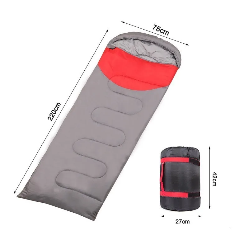 5-15℃ Camping Sleeping Bag Envelope Sleeping Bag Single use Sleeping Bag Outdoor Travel Hiking Waterproof Sleeping Bed 2.0kg