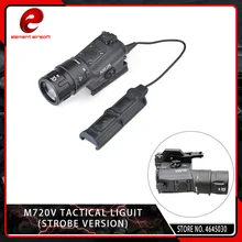 Элемент M720V Тактический страйкбольный пистолет Strobe Light Выход версия Softair Фонарик светодиодный Fit 20 мм планка Вивера