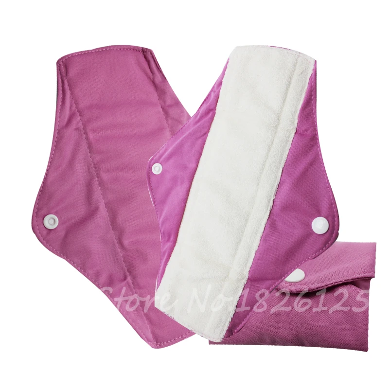 

Breathable Bamboo Cloth Menstrual Pad Plain Color Washable Sanitary Pad Reusable Mama Cloth