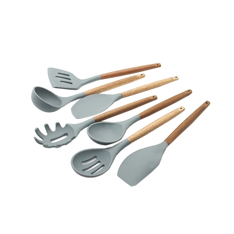 

Silicone Kitchen Utensil Set Spatula Heat-resistant Soup Spoon Non-stick Special Cooking Shovel Kitchen Tools Accessories Stuff