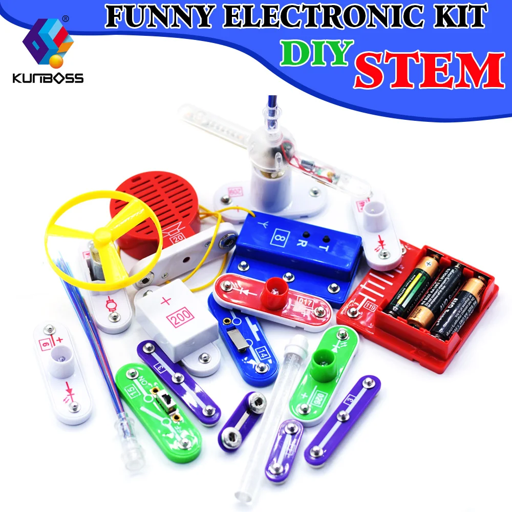 

TEACHER WANG STEM Physics Science Lab Basic Circuit Learning Kit Electricity and Magnetism Experiment Electronics for Kids