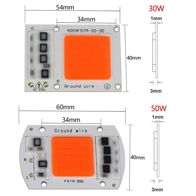 220v 30w 50w Светодиодная лампа Full Spectrum Led grow lights Тепличный тент Крытый парниковый коммерческих гидроэлектростанции Садоводство