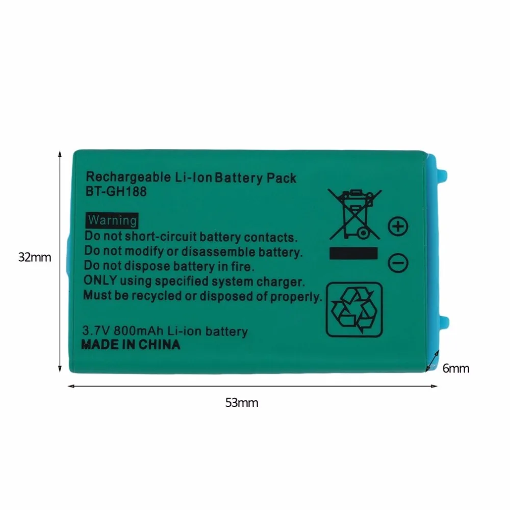 Перезаряжаемая литий-ионная батарея 800mAh для систем nintendo Game Boy Advance SP+ сменная батарея для GBA SP