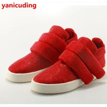 Yanicuding обувь женщина дизайнер со стразами женская повседневная обувь увеличивающая рост Высокая платформа Туфли без каблуков женские Скрытая туфли на танкетке