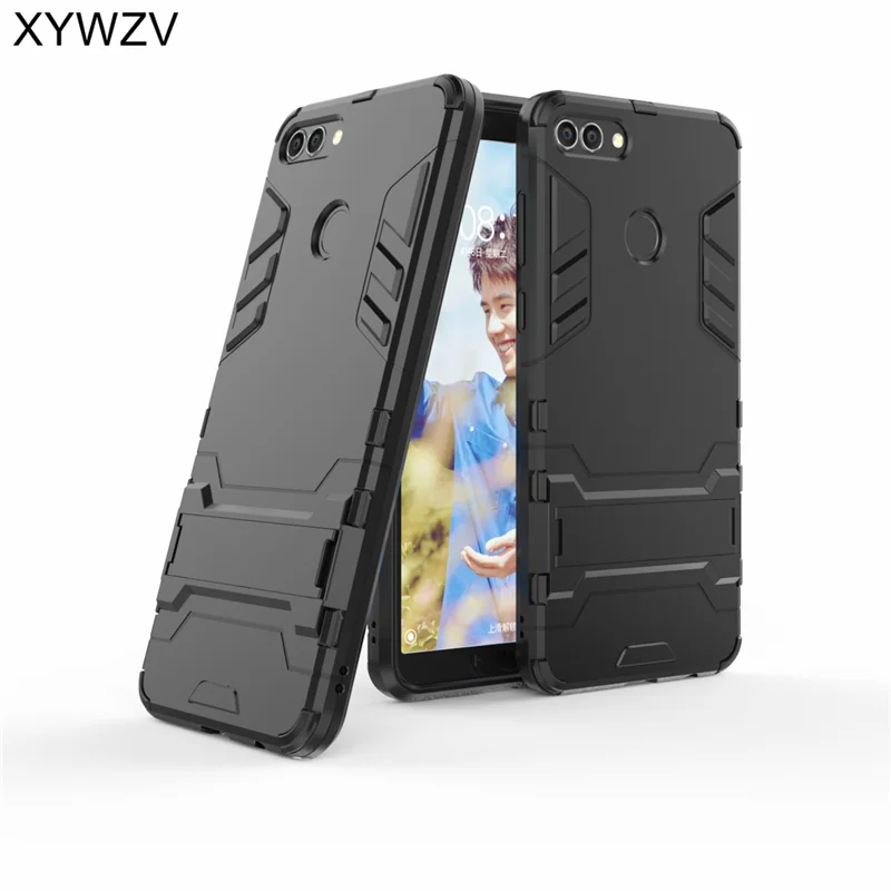 Huawei Y9 2018 Case Huawey Luxury Rubber Hard Back Phone For Cover Enjoy 8 Plus Fundas |