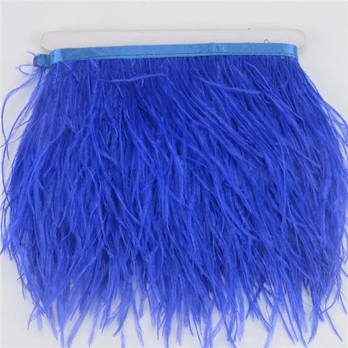 Высокое качество 1 ярд/лот 10-15 см страуса длинная отделка из перьев ленты для Diy Свадебная вечеринка Dresss украшения Ремесло АКСЕССУАРЫ - Цвет: blue