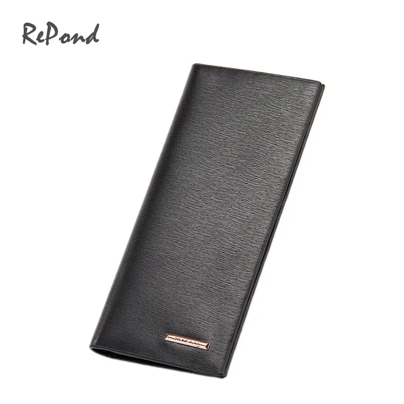 

Luxury Leather Men's Long Ultra-thin Wallet Male Portable Slim Cash Purses Carteira Masculina Carteras Clutch Bags Card-Holder