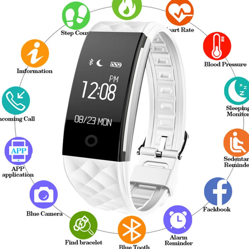 

Smart Watch 2019 Color Screen Fitness Tracker Blood Pressure Heart Rate Monitor Smartwatch Men Women Connect Iphone Android