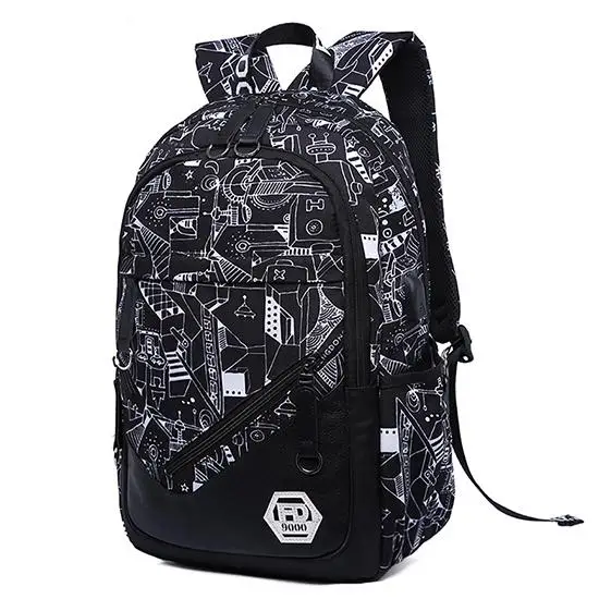 

Geometric Men Backpack Men Travel Bag Large Capacity book bags Backpack Male Mochila Bagpack Pack Design Anti Theft Bag 2019