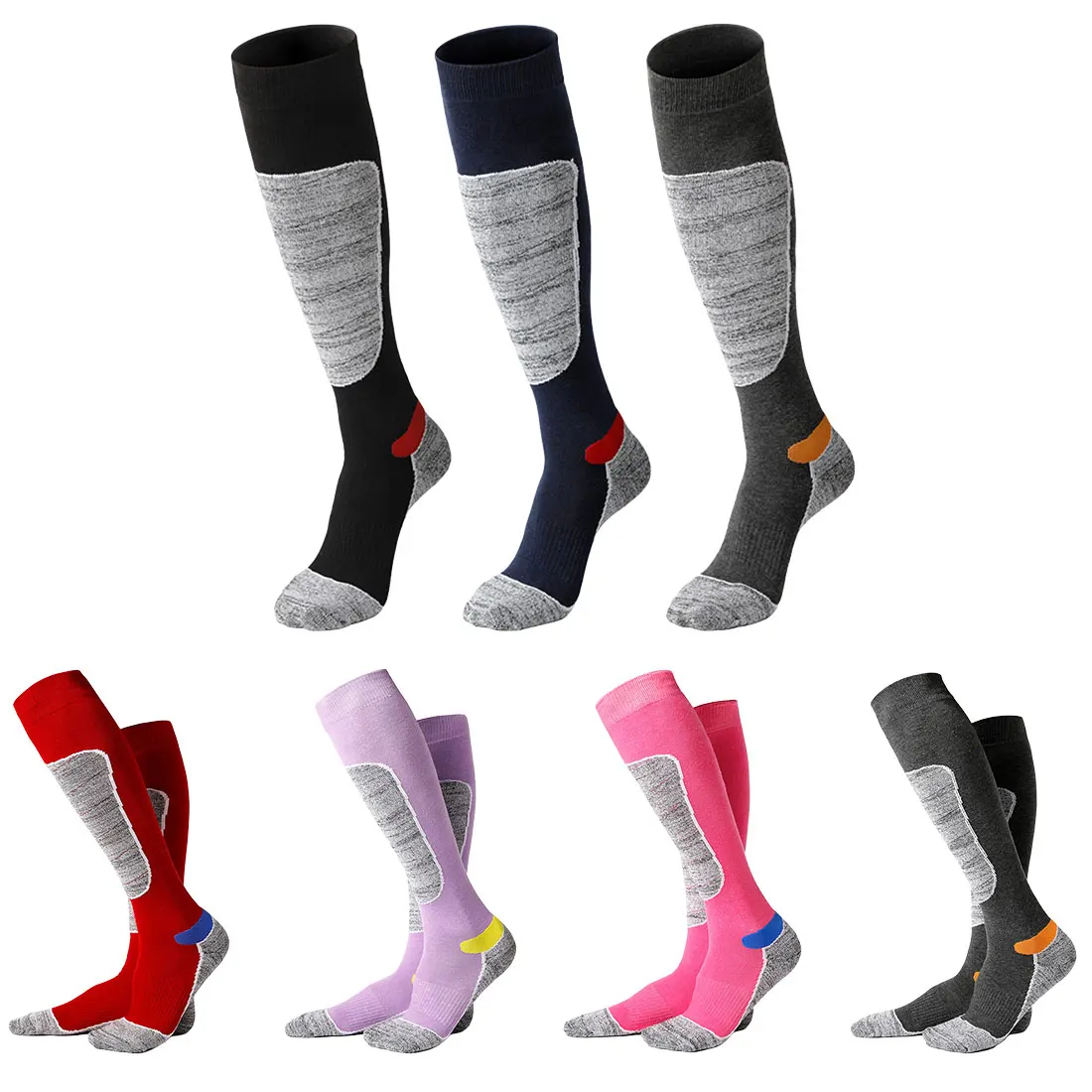 Buy 2018 Men Winter Warm Thermal Ski Socks Thick Cotton Sports Snowboard