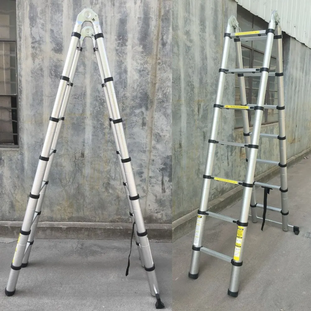 

88cm 2x1.9 Thickening Aluminum Retractable Multifunctional Folding Ladder Double Face Telescopic Step Ladder new arrival
