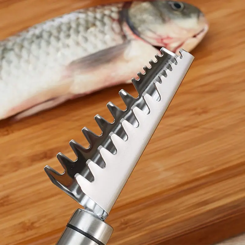 1 шт. кухонные инструменты очистка кожи рыбы из нержавеющей стали нож для чистки рыбы Щетка Очиститель, для удаления чешуи Skinner скалер рыболовные инструменты