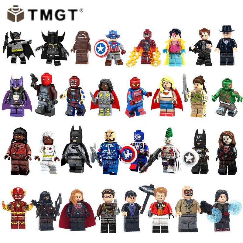 

Single Sale Bricks Dark Archer Flash Spiderman Valkyrja Deadshot Building Blocks Gift Toys For Children Friend