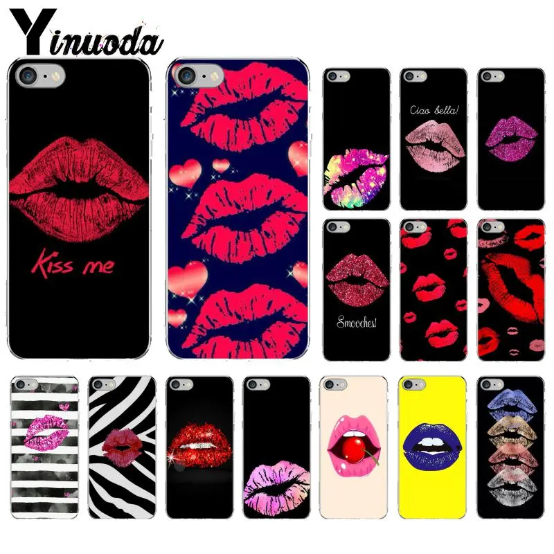 

Yinuoda Sexy lips Custom Photo Soft Phone Case for Apple iPhone 8 7 6 6S Plus X XS MAX 5 5S SE XR Mobile Cover