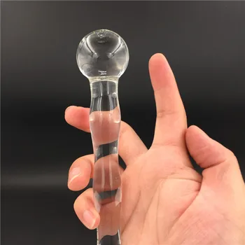 Magic wand crystal glass Anal butt plug penis Sex toy Adult products for women men female male masturbation 3
