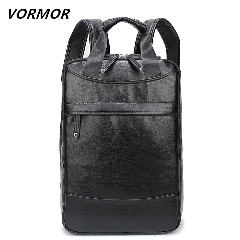 

VORMOR Brand New Men Backpack Big Capacity Leather Travel Backpack Fashion Business Office School Backpack Bags for Men