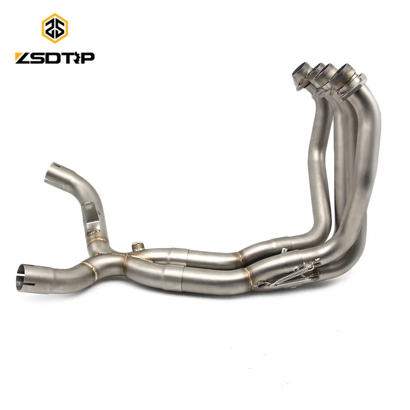 

ZSDTRP Stainless Steel Motorcycle Exhaust Middle Pipe Round Muffler case For Kawasaki Z1000 2010-16