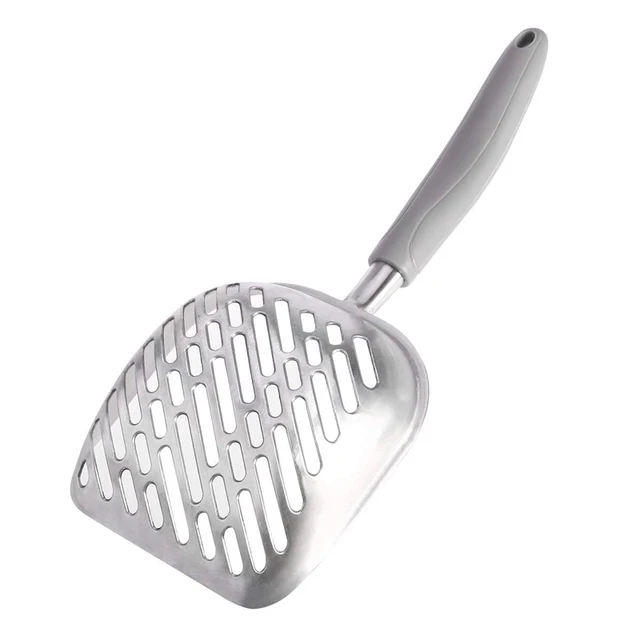 1PCS Thicken Cat Litter Scoop Aluminum Alloy Durable Kitten Sand Waste Scoop Shovel Practical Pets Poop Cat Dog Cleaning Product