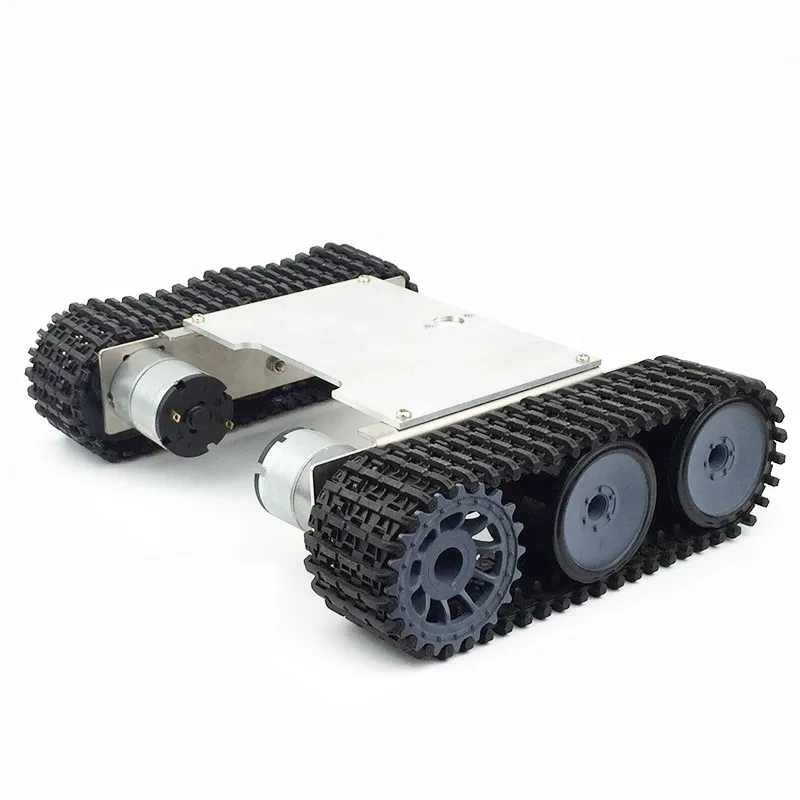 Aluminum Alloy Robot Chassis Tank RC Smart Car With Nylon Crawler with