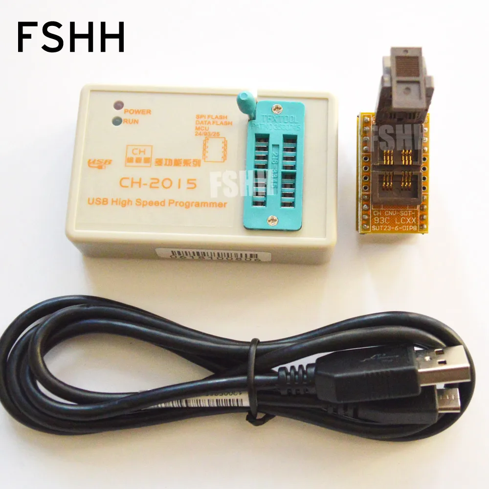CH2015 SPI FLASH High-speed Programmer+for 93c/93lc chip SOT23-6 Adapter FLASH/EEPROM Programmer