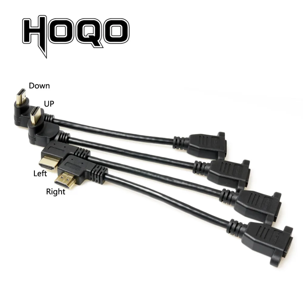 HDMI2.0 4K * 2K короткий левый и правый угол 90 градусов HDMI штекер к гнезду удлинитель