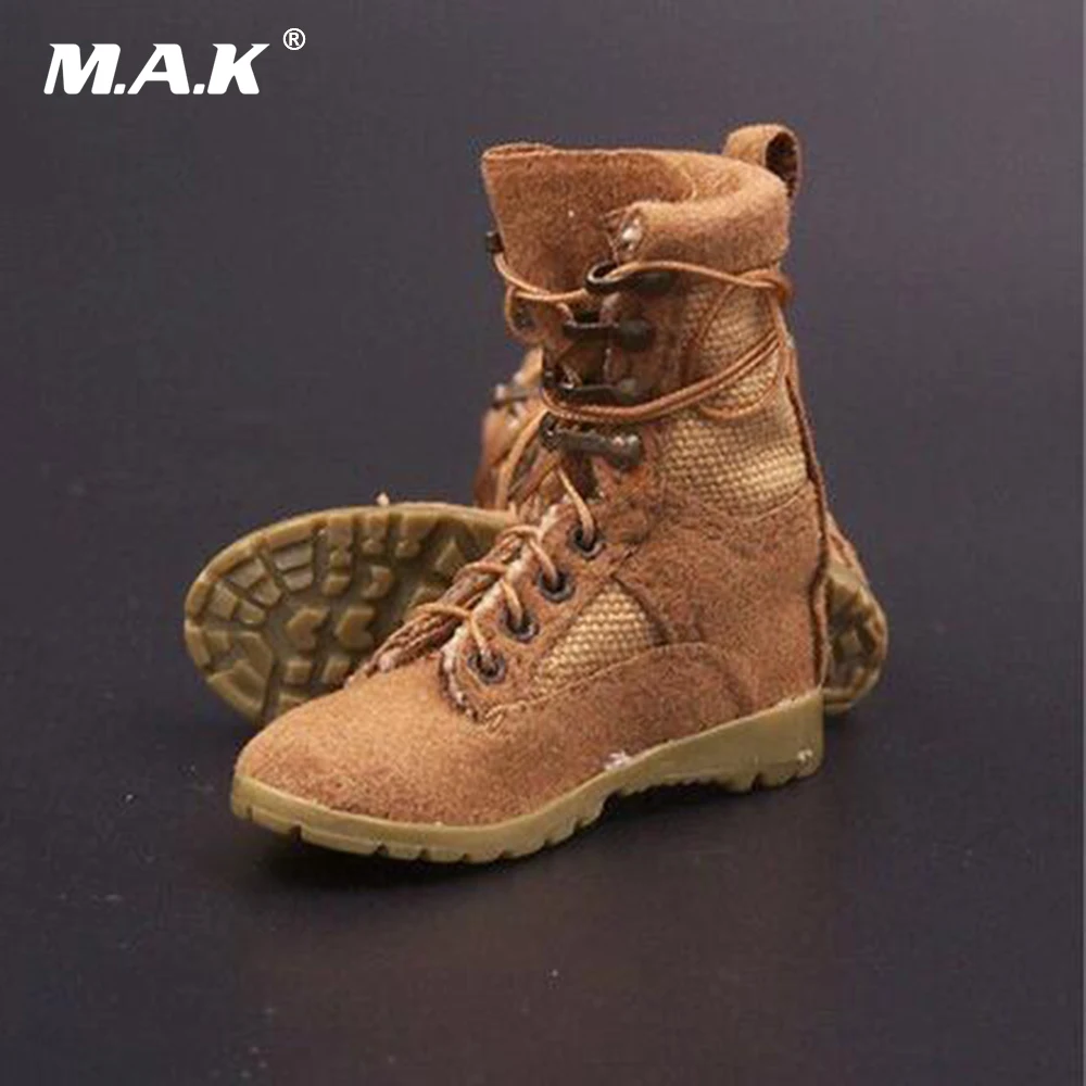 

1/6 Scale Male Shoes Figure Accessories VM-002 Desert Combat Boots Sand Color Boots Model For 12" Male Figure