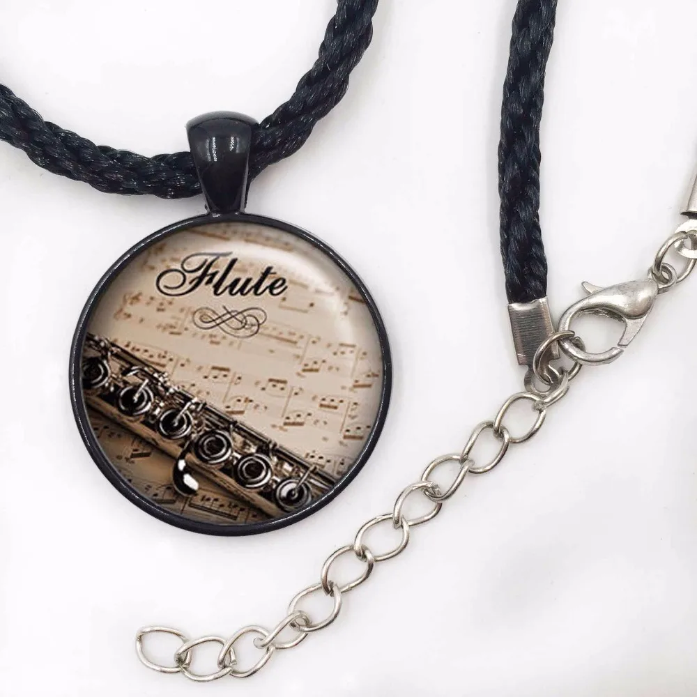 Flute necklace,flute pendant,music pendant flute player pendant music