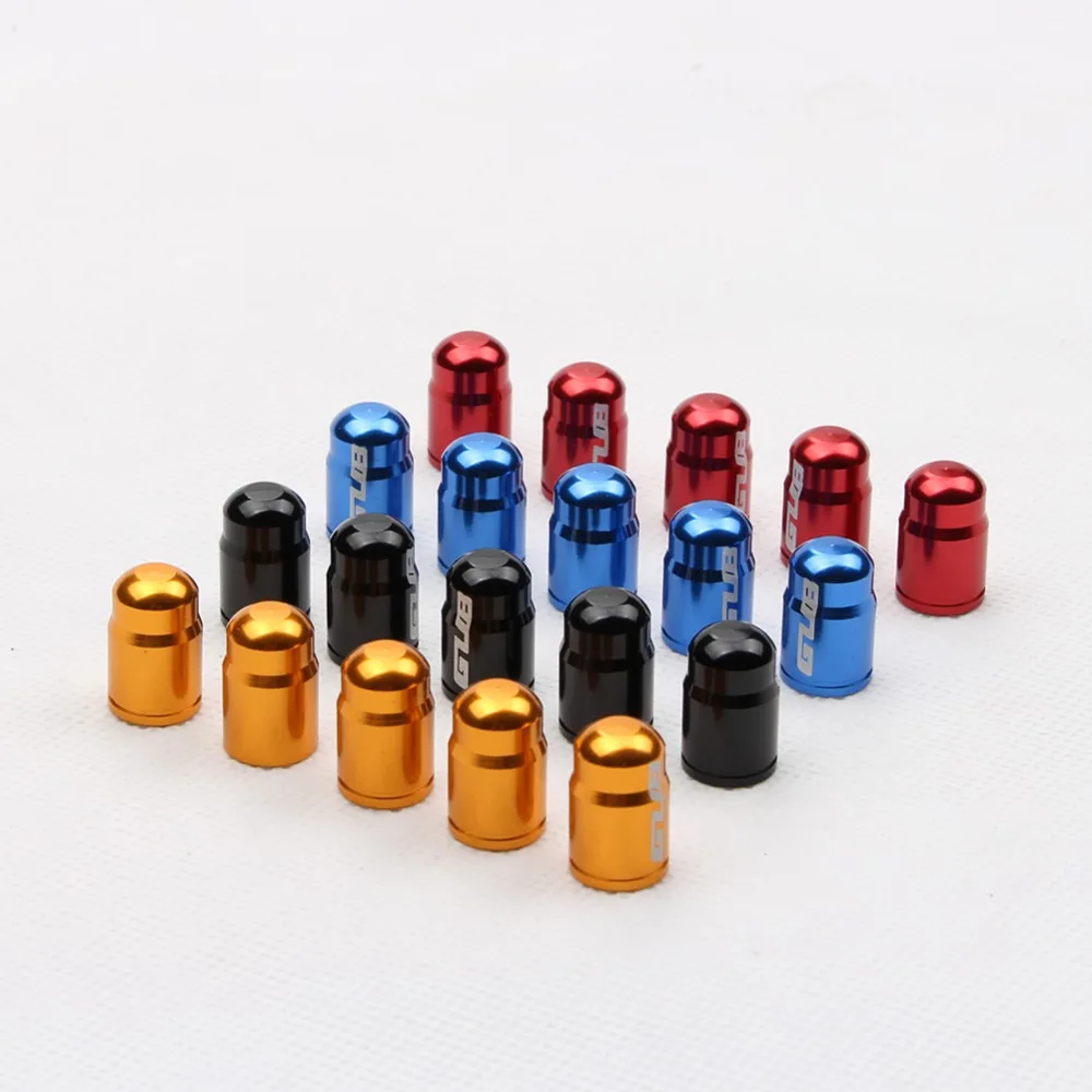 

50pcs GUB Bicycle Anodized Dust Cover MTB Road Bike American Type Wheel Tire Valve Cap Anti-dust Cover Schrader valve