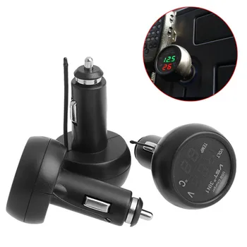 

Car USB Charger 3 In 1 Thermometer Voltmeter Digital Meter Monitor 2.1A USB Charger For Mobile Phone Multifunction