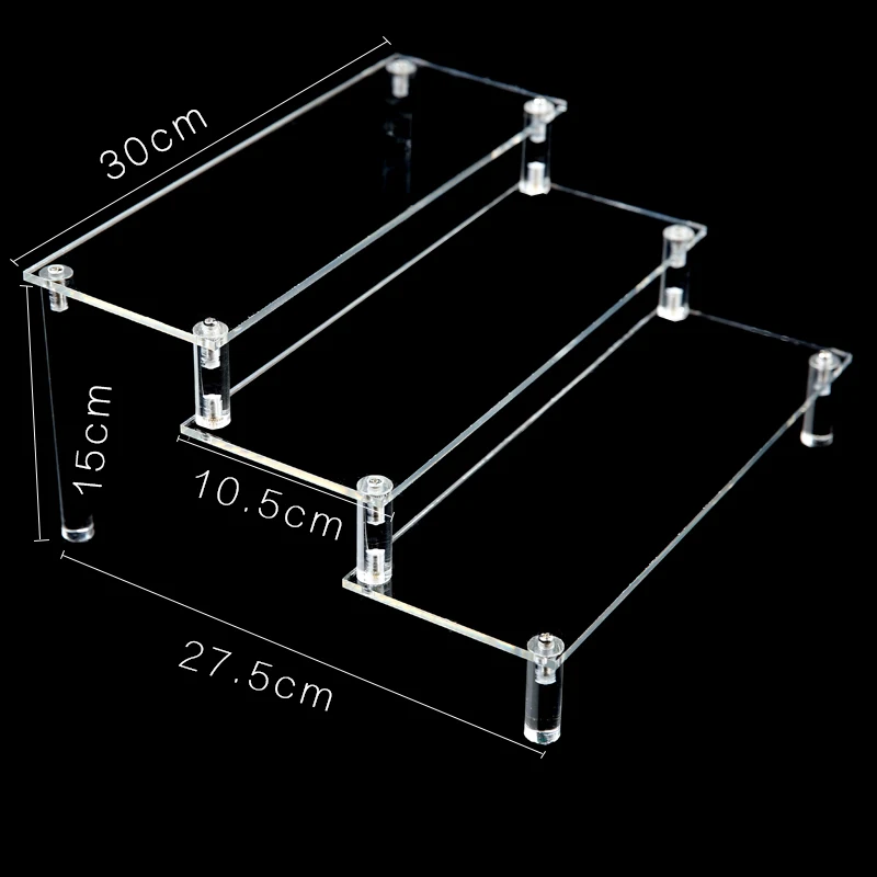 Новая мода 3 уровня акриловый Органайзер для макияжа лак для ногтей дисплей Косметическая подставка пластиковая Ювелирная игрушка для хранения очков стойка