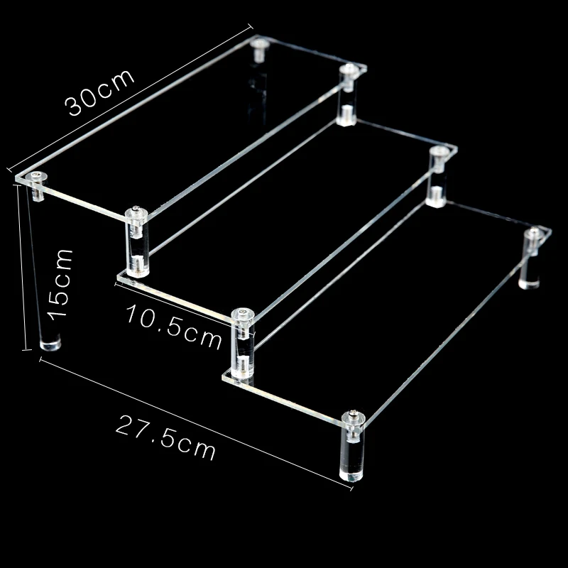 New Fashion 3 Tier Acrylic Makeup Organizer Nail Polish Display Cosmetic Stand Plastic Jewelry Toy Storage Glasses Rack Jewelry Packaging