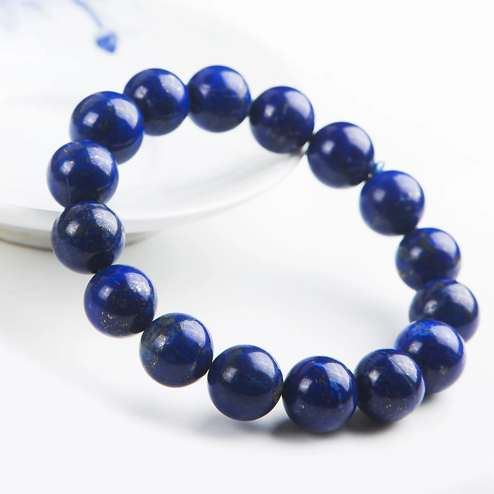 

Drop Shipping 100% Natural Royal Blue Lapis Bracelets Lazuli Gemstone 7.6-8mm Crystal Stretch Round Bead Bracelet Aaaaa
