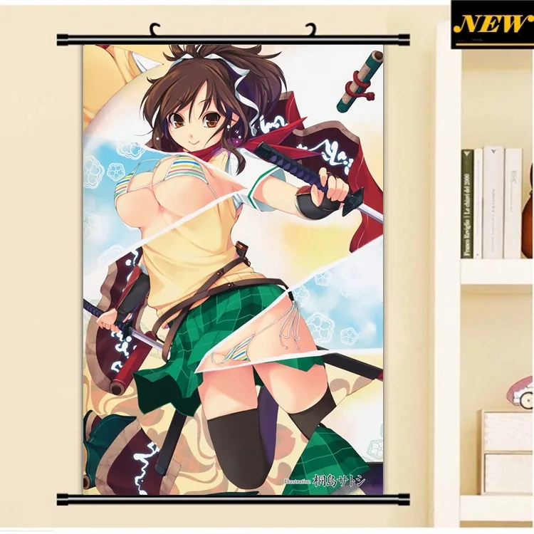 40X60 см Senran Kagura Asuka бикини Сексуальная каска Мультфильм Аниме Обои с картинками