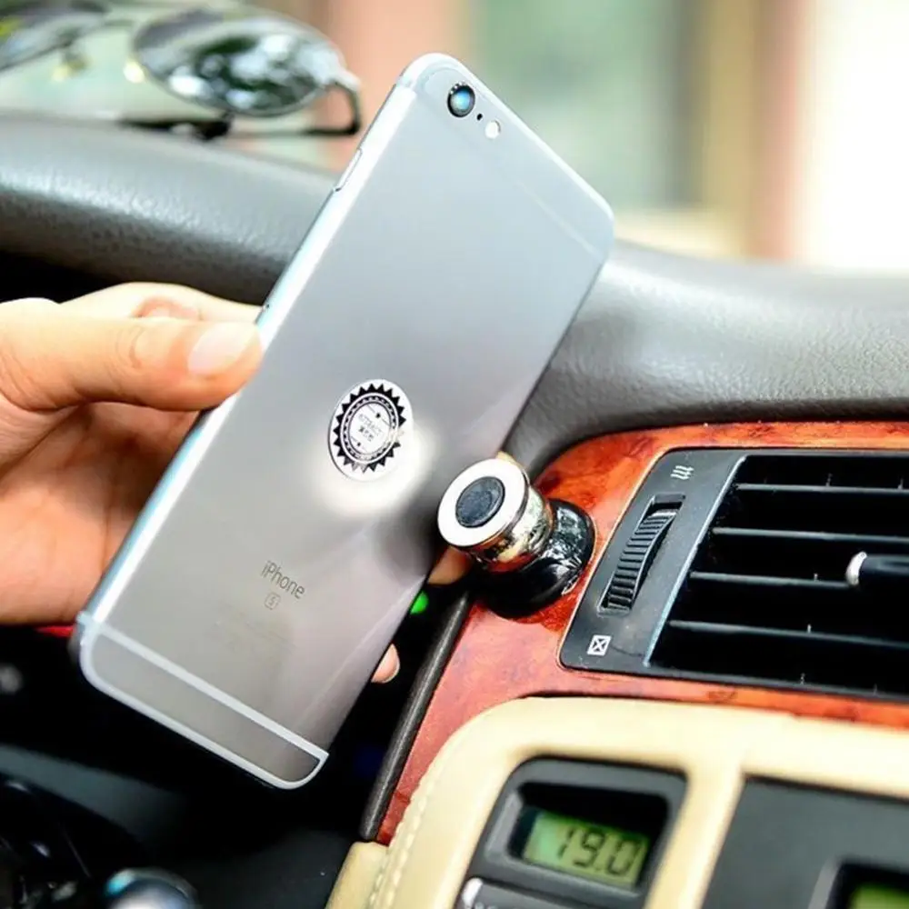 Универсальный автомобильный держатель для мобильного телефона для iPhone 7 samsung S8, подставка, мини-крепление на вентиляционное отверстие, магнит, магнитный, на 360 градусов, практичный