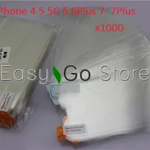 1000 шт. высокий ясный Экран гвардии Flim Для iPhone 4 4S 5 5S 5C 6 6 плюс 7 7 плюс не розничная Вышивка Крестом Пакет DHL