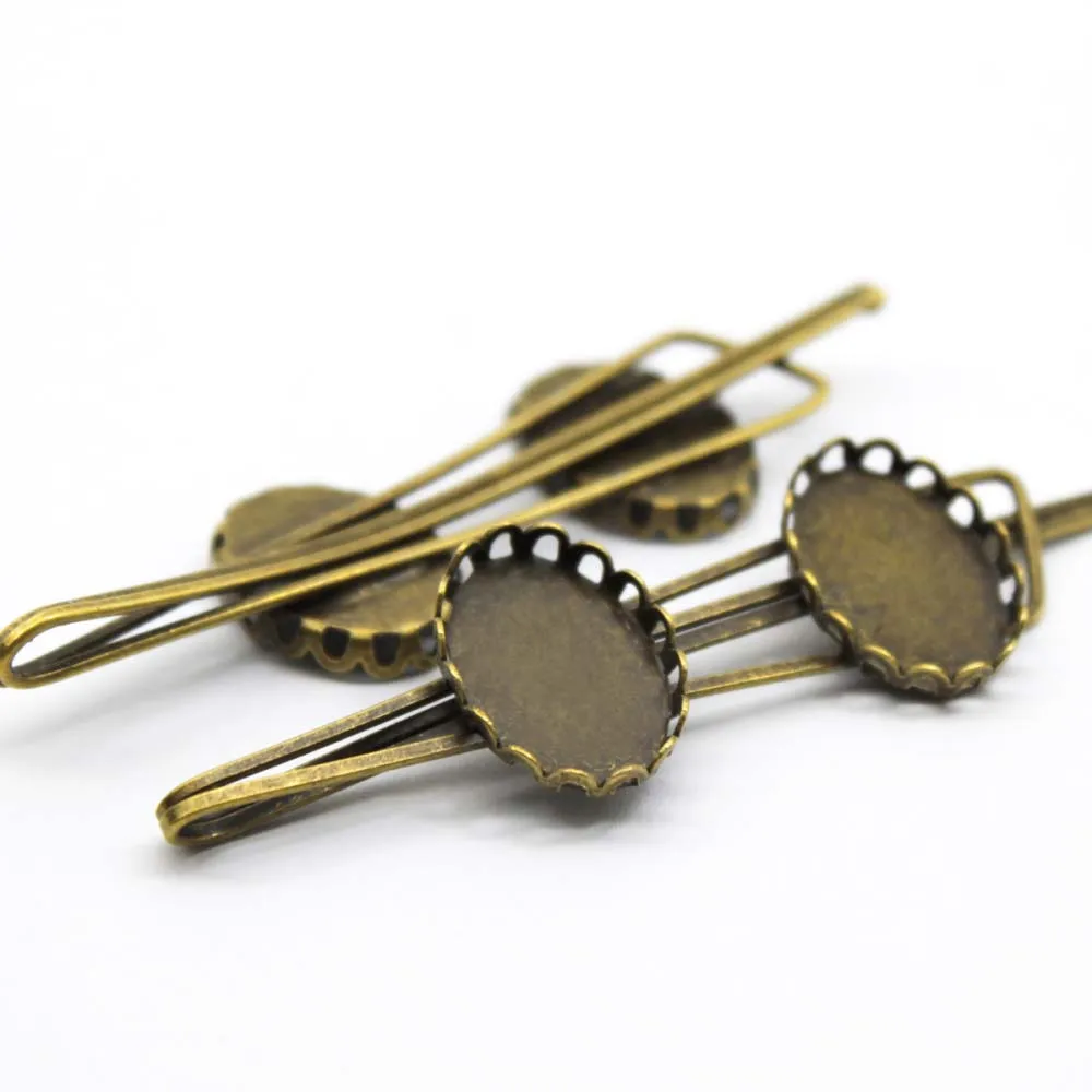 Buy ZEROUP 13x18mm 5pcs Copper Hair Clips Antique