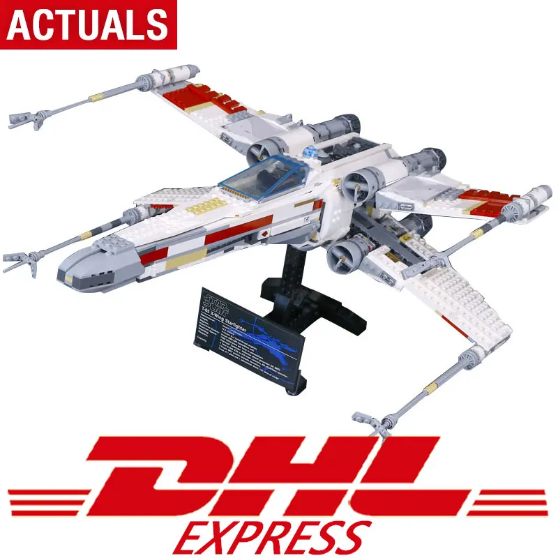 

DHL Kid Toys Compatible with Legoing 10240 X-Wing Red Five Star fighter Set Building Blocks Bricks Christmas Birthday Gift Model