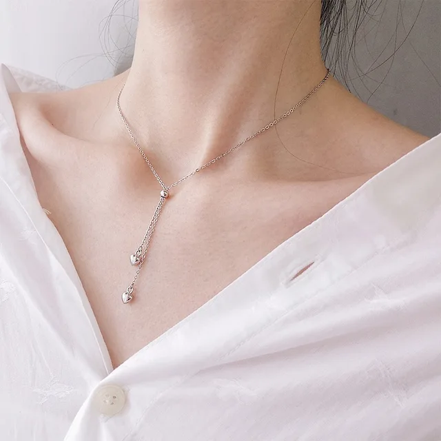 Buy LBLS Real 925 Sterling Silver Necklace Women Heart