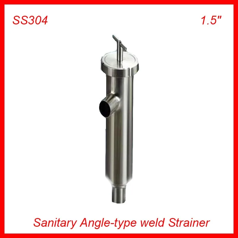 

1.5'' Sanitary Stainless Steel SS304 Angle-type Filter Strainer Filter f Beer/ dairy/ pharmaceutical/beverag /chemical industry