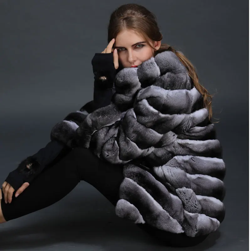 Топ бренд Mhmkro натуральный мех пальто для женщин и натуральный мех шиншиллы куртка для женщин натуральный мех шиншиллы
