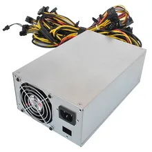2800W Mining Power Supply 24Pin 12/13GPU Dual Fans High Efficiency Computer Power Supply For Eth Rig Ethereum Bitcoin Miner