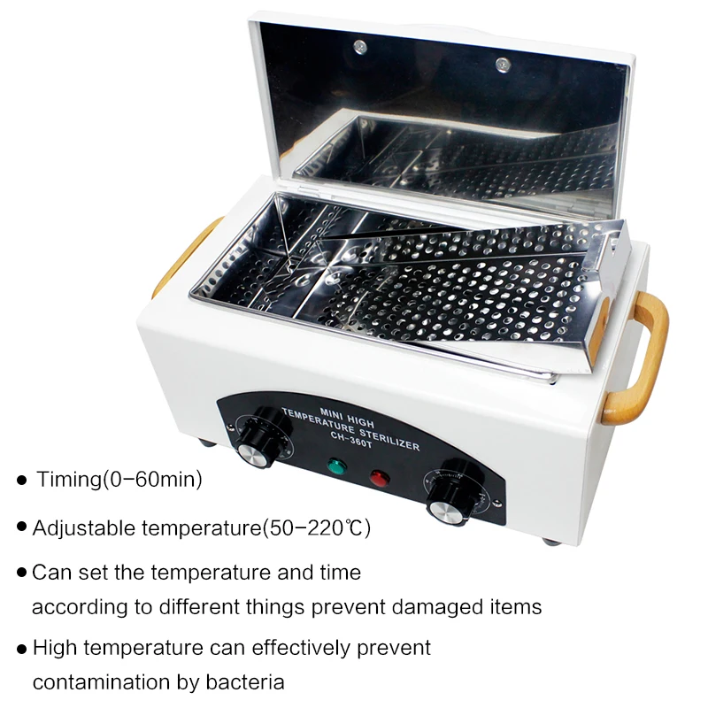 Высокотемпературная коробка, УФ стерилизатор, коробка для дизайна ногтей, оборудование для салонов, портативный стерилизатор, инструмент для маникюра, инструмент для ногтей, стерилизатор сухого тепла