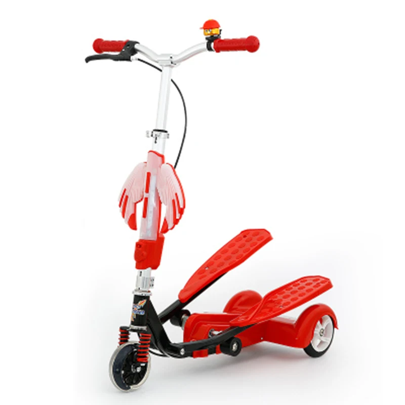 

Folding kids scooter with 3 wheels, Portable 2 Pedal Scooter Tricycle, Scissors Scooter with adjust height, PU wheel kid scooter