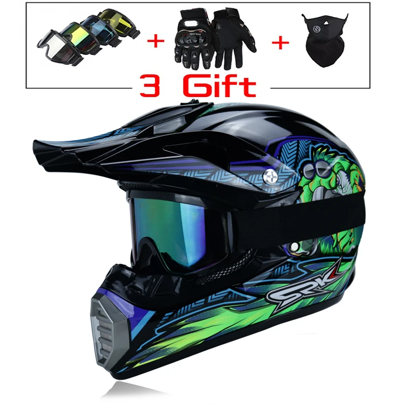 

Adult motorcycle motocross Off Road Helmet ATV Dirt bike Downhill MTB DH racing helmet cross with free goggle&gloves&mask